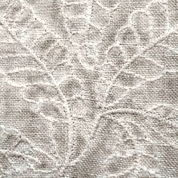 LINEN MIDI DRESS SHIFT by Italy's Lungo L' Arno Taupe Cream Hi-Lo Hem Size Large - Picture 4 of 7